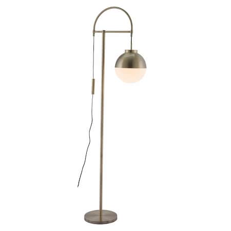 Estallar 68.9 x 20.7 x 11 in. White & Brushed Bronze Crossed Floor Lamp ES3661251